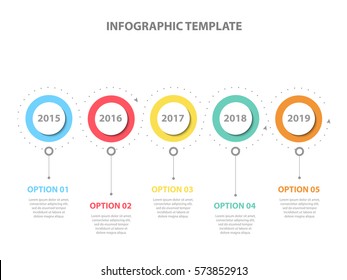 Infographic template. Years Perspective timeline diagram. Vector EPS 10