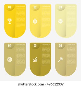infographic template yellow 6 options