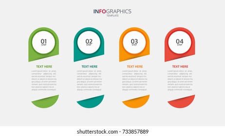 Infographic Template.4 steps or options.Vector EPS 10 illustration.