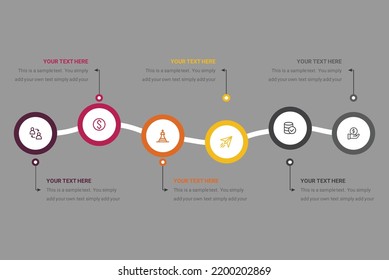 
Infographic Templates 6 Business Vector