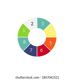 Infographic templates for business concept with 8 parts. Template for cycling diagram, graph, chart or presentation.