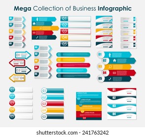 Modelos de infográficos para ilustração de vetor de negócios. EPS10