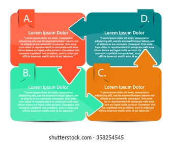 Infographic Templates for Business Vector Illustration. Four options infographic banner.
