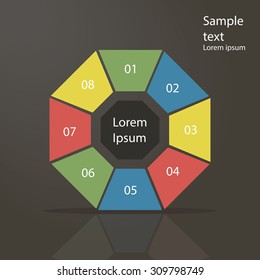 Infographic templates for business - vector with sample text