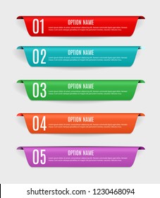 Infographic Templates with  Color labels, steps and options for Business Vector Illustration. EPS10