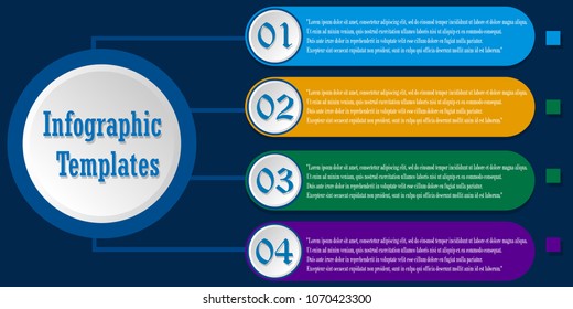 Infographic Templates & Designs Background. Business Design Concept. Abstract Your Text Here Infographic. For Placards, Banners, Presentations, Reports, Card And Wallpaper.Vector Illustration. Eps 10.