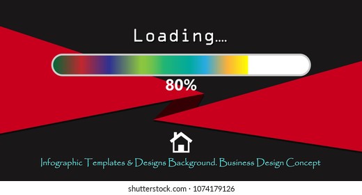 Infographic Templates & Designs Background. Business Design Concept. Loading Icon Infographic. For Placards, Banners, Presentations, Reports, Card And Wallpaper.Vector Illustration. Eps 10.