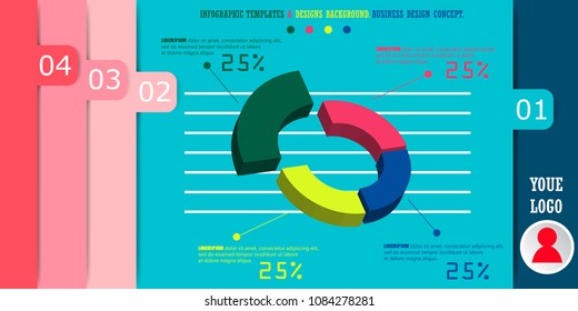 Infographic Templates & Designs Background. Business Design Concept. Abstract Your Text Here Infographic. For Placards, Banners, Presentations, Reports, Card And Wallpaper.Vector Illustration. Eps 10.