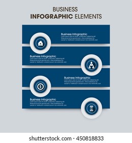  infographic templates with numbers and text, business infographics elements set, workflow, process, steps or options, vector eps10 illustration