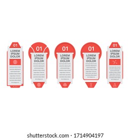 infographic templates on white background. five different infographic templates. business information templates