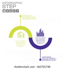 infographic templates. Timeline, arrow, circle diagram banners with many options, steps, parts. Can be used for chart, graph, business report, presentation, workflow layout, web design etc.