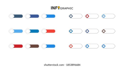 Infographic text box element can be used to present options, banners