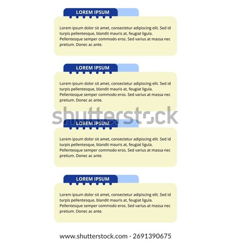 Infographic text box layout for highlighting information or content in business, education, and presentation visuals. Perfect for poster, web, and infographic use.