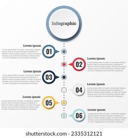 Infografik, die in jedem Schritt über den Workflow mit insgesamt 6 Themen berichtet.