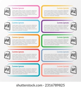 An infographic that reports a workflow divided into 10 steps.