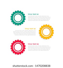 infographic theme design with gear symbols