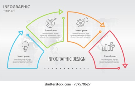 Infografik-Thin-Line-Design 4-Option