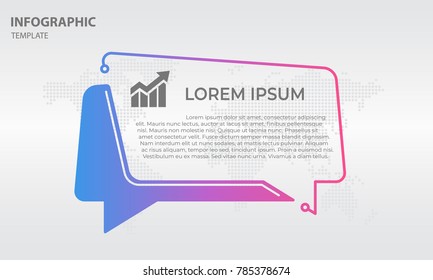 Infographic thin line message sign design.