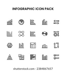 Infographic Thin Outline icon pack
