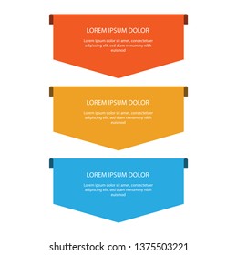 Infographic in three different colors. Orange, yellow, blue on white background