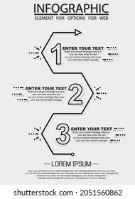 Infographic of three simple style options in black and white seventh edition