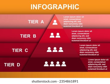 Infographic tier list diagram presentation 