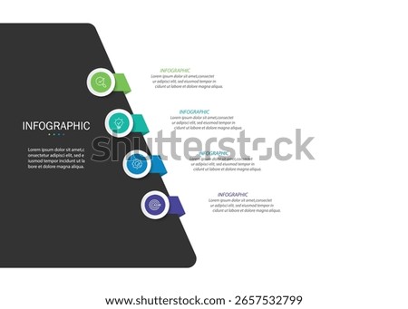 Infographic timeline 4 steps template. Timeline, Business presentation. Vector illustration.