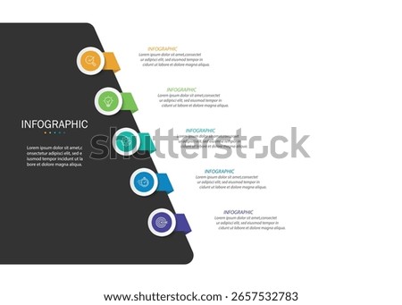 Infographic timeline 5 steps template. Timeline, Business presentation. Vector illustration.
