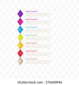 Infographic, timeline, 7 elements