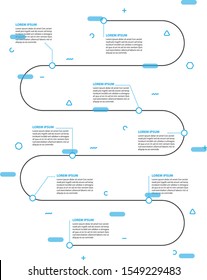 Infographic timeline 8 step, business presentation