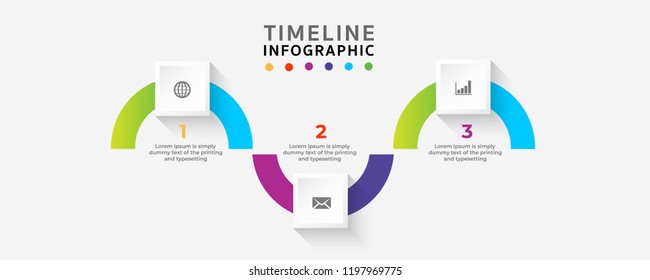 Infographic Timeline design with icons. Infographics for business concept, vector illustrator 