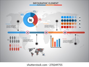 infographic timeline element vector 