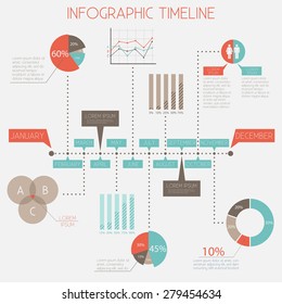 Infographic Timeline - infographic elements set, vector eps10