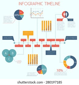Infographic Timeline - infographic elements set, vector eps10
