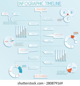 Infographic Timeline - infographic elements set, vector eps10