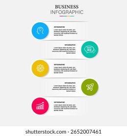 linha do tempo infográfico com ícones, estrutura em etapas