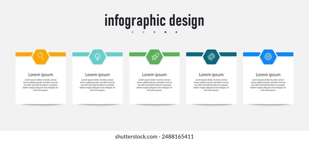 Infographic timeline process with square template design with icons and 4 options or steps. Vector illustration.
