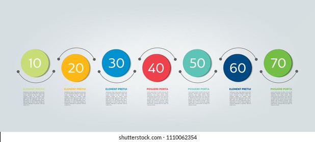  Infographic timeline report, template, chart, scheme. Vector.