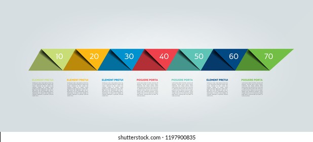  Infographic timeline report, template, chart, scheme. Vector.