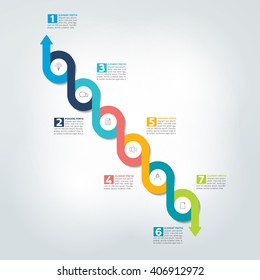 Infographic timeline report, template, chart, scheme. Vector.