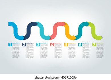 Infographic timeline report, template, chart, scheme. Vector.