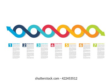 Infographic timeline report, template, chart, scheme. Vector.