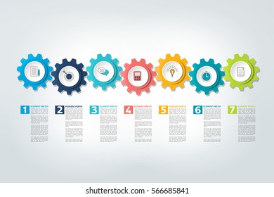 Infographic timeline report, template, chart, scheme. Vector.