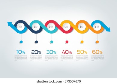 Infographic timeline report, template, chart, scheme. Vector.