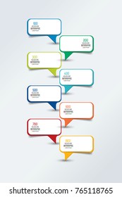 Infographic timeline report, template, chart, scheme. Empty text fields. Vector.