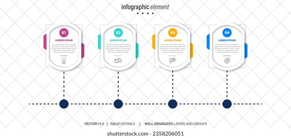 Infographic timeline report template line