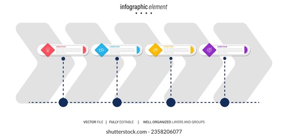 Infographic timeline report template line