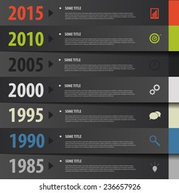 Infographic timeline. tapes concept. Vector template