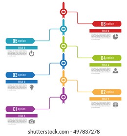 Infographic timeline template can be used for chart, diagram, web design, presentation, advertising, history. Vector infographic illustration
