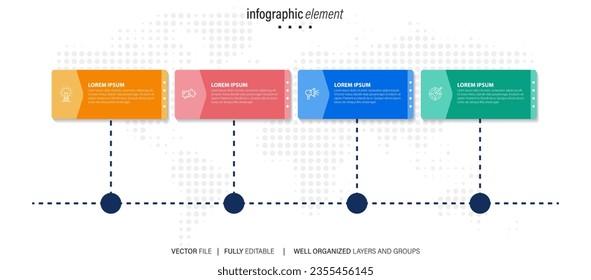 Infographic Timeline Template with icons
